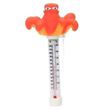 Imagem de Generic Medição de termômetro de água flutuante de piscinas, termômetro de Medidor de termômetro de piscina Banheiras de hidromassagem Acessórios de, polvo