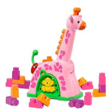 Imagem de Blocos de Montar - Baby Land - Girafa de Atividades - Rosa - Cardoso Toys