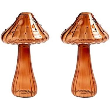 Imagem de Vaso De Cogumelo 5 Peças, Vaso De Flores De Cogumelo Transparente, Vaso De Vidro Hidropônico De Cogumelo, Vaso De Planta De Cogumelo, Vasos De Arranjo De Flores, Vasos De Plantas, Vaso De Vidro, V