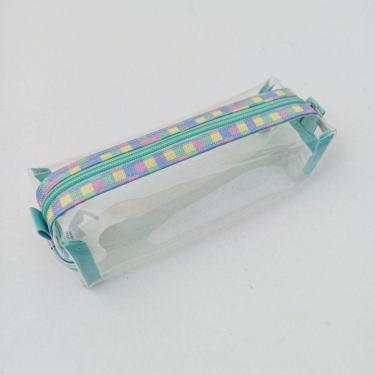 Imagem de Estojo Simples Médio Cristal Xadrezinho Estamparia - Fizz / Material Escolar / Papelaria / Estojos