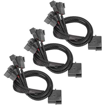 Imagem de 3 Peças de Cabo de Extensão Plug and Play Isolamento de PVC Preto 27 Cm/10,6 pol. para Ventilador de Chassi de CPU de Computador