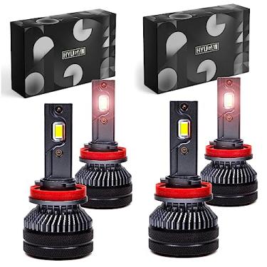 Imagem de PA Lâmpadas de farol de LED H11/H9/H8 atualizadas 2023, 26000LM 600% mais brilhante, tamanho 1:1 de substituição de farol baixo, lâmpada LED Canbus 4300K, substituição de halogêneo Plug and Play, pacote com 4