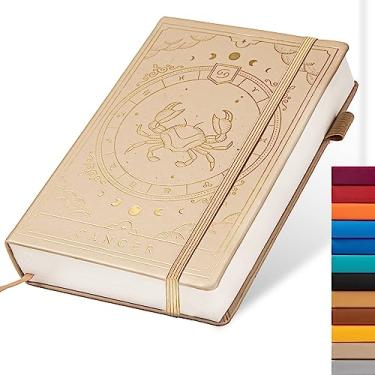 Imagem de TIEFOSSI Caderno de diário pontilhado Constelations - A5 com papel de 100 g/m², 400 páginas, organizador de balas de capa dura, para mulheres, homens, adolescentes (câncer)