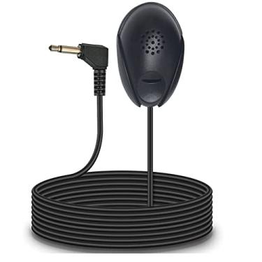 Imagem de Ponskoy Microfone portátil para rádio automático, microfone externo de 3,5 mm para leitor de DVD estéreo de carro, navegação GPS, PC, laptop com cabo de 3 m/3 m