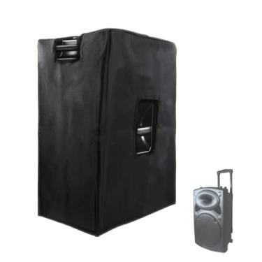Imagem de J&C Capa de alto-falante 1800D para ambientes externos, capa impermeável para alto-falante PA para alto-falante Bluetooth, portátil, sem fio, capa resistente para sistema de alto-falantes PA capa de