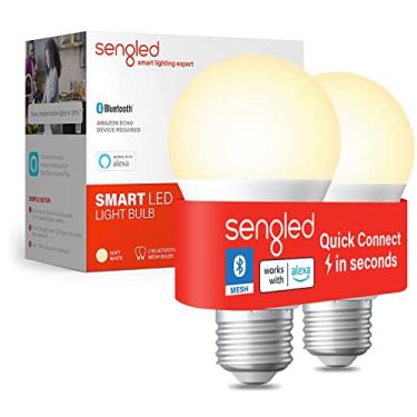 Imagem de Sengled Lâmpadas inteligentes, lâmpada Alexa rede Bluetooth, lâmpadas inteligentes que funcionam apenas com a Alexa, lâmpada LED regulável A19 E26, 60W branco macio equivalente 800LM, certificado para seres humanos, pacote com 2