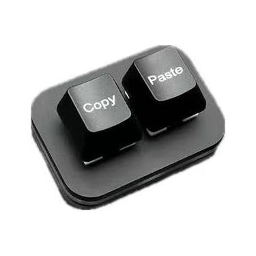Imagem de sanjimida Mini teclado USB de 2 teclas para copiar e colar, teclado macro programável, teclado mecânico de troca a quente, com cabo de dados USB de 1,5 metro (preto)