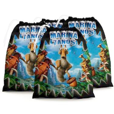 Imagem de Sacolinhas Surpresa Personalizada Tecido Era do Gelo (Sacolinhas 15x20, Unidades, 40)