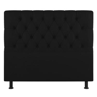 Imagem de Cabeceira Cama Box Casal Queen Size Nice 160cm Linho Preto - Abmaza