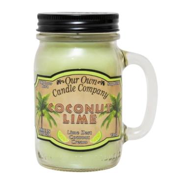 Imagem de Our Own Candle Company Vela de pote de conserva perfumada de limão de coco 368 g