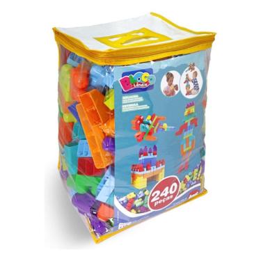 Imagem de Blocos De Montar Educa Blocolândia Menino 240 Peças Dismat