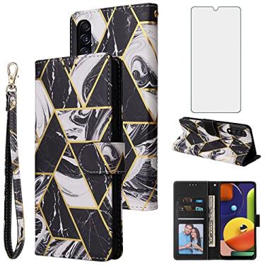 Imagem de Asuwish Compatível com Samsung Galaxy A50 A50S A30S Capa carteira de vidro temperado protetor de tela de couro suporte de cartão capas de telefone para Glaxay A 50 50S 30S Gaxaly S50 50A SM A505G