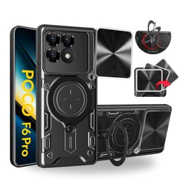 Imagem de Capa Capinha Armor Anti Choque Ring Luxo Para Poco F6 Pro 5G (Tela 6,67) + Anel Giratório + Proteção De Câmera - Proteção Militar