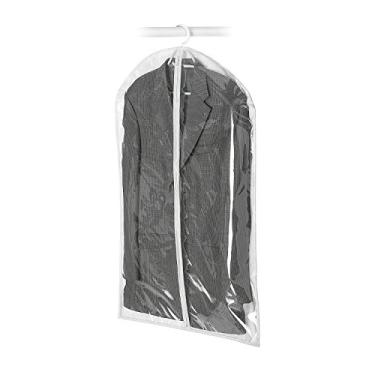 Imagem de Whitmor Bolsa de pendurar com zíper – transparente, cinza