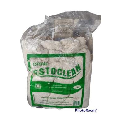 Imagem de 3 Estopas branca 1Kg - 1linha - 3 unidades - ESTOCLEAN