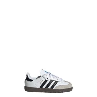 Imagem de adidas Tênis infantil unissex Samba OG IE3679, Calçado branco/preto/chiclete, 6 Toddler