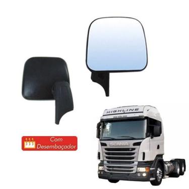 Imagem de Retrovisor Auxiliar Scania S5 Economico Ld Com Desembaçador - Globo