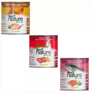 Imagem de 3 Rações Úmidas Day By Day Frango Carne Salmão 300g - be nature