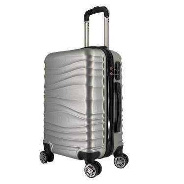 Imagem de MALA DE VIAGEM  MÉDIA EM ABS C/ RODINHAS 360º - EAGLE - AS67, Prata