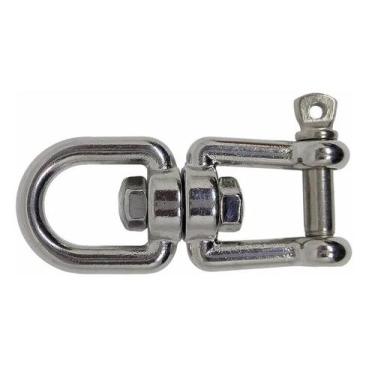 Imagem de Manilha Dupla Inox Com Destorcedor Em Inox 6mm Cabos Barco - Noster