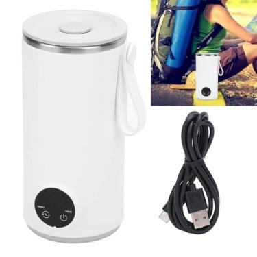 Imagem de Chaleira elétrica portátil para viagem, aquecedor de leite rápido de 400 ml, agitação automática, aquecimento rápido de 18 W e 6 ajustes, alimentação USB, bateria de 6000 mAh, chaleira pessoal pe