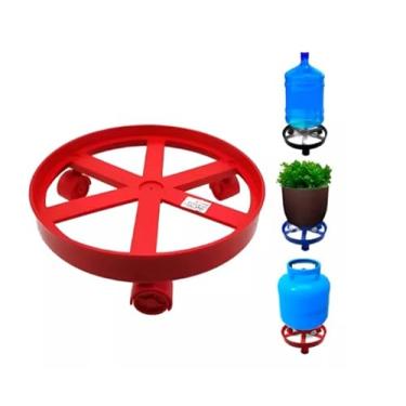 Imagem de Suporte Suporte Multiuso Botijão de Gás Plantas Água - Vermelho