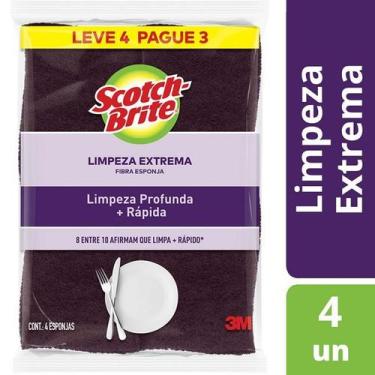 Imagem de Kit com 4 Esponja Limpeza Extrema SCOTCH Brite - 3M