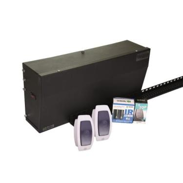 Imagem de Automatizador Preto Porta Social Deslizante 1 Folha 60kg + 2 Botoeiras