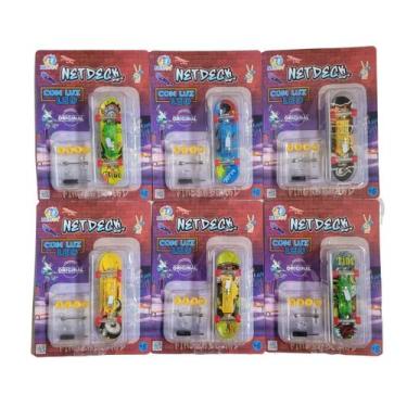 Imagem de Skate De Dedo Profissional Com Led Netdeck - Nettoy - Net Toy