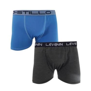 Imagem de Kit 5 Cuecas Boxer Box Tamanho Extra Grande Lindas Elegante Box - STIL