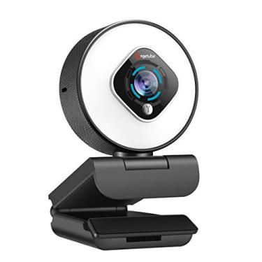 Imagem de Angetube Webcam de streaming com luz – Câmera HD 1080p com foco automático câmera USB com microfone com zoom digital para Xbox|PC|Desktop|Laptop|Gaming|Chamadas de vídeo