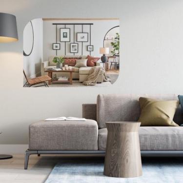 Imagem de Espelho Ornamental Lapidado Médio/Grande Decorativo Tendência Salão Ba