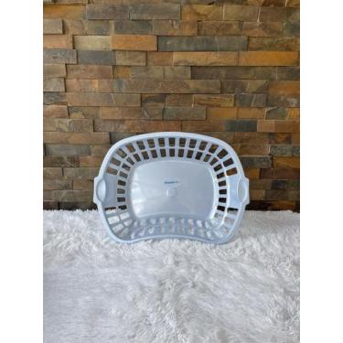 Imagem de Cesto de Roupa Telado de 25 Litros Lavanderia Quarto - PLASTBRASIL, Az