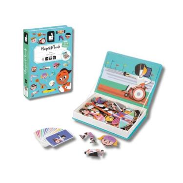 Imagem de Livro Magnetico Infantil Educativo Montessori Esportes Janod