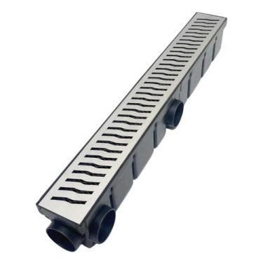 Imagem de Ralo Piscina 6x50 Inox Raio com Tela Coletor Plástico Preto - Ficone &