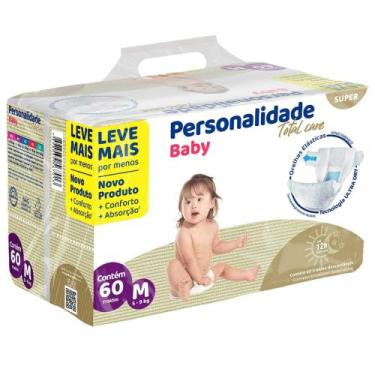 Imagem de Fralda Personalidade Baby Total Care Bag -  Tamanho M - 60 Unidades