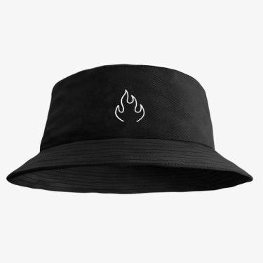 Imagem de Boné Chapéu Bucket Hat Estampado Fogo - MP Moda Masculina, Único, Pret