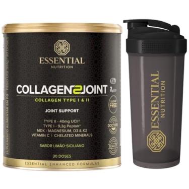 Imagem de Collagen 2 Joint - Limão Siciliano - Lata 30 Doses - Essential Nutrition + Coqueteleira oficial - (Colágeno Hidrolisado + UC-II)