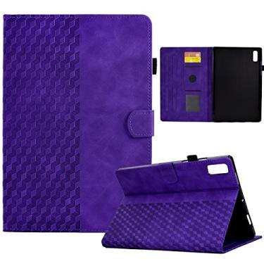 Imagem de Varohix Capa para Lenovo Tab M9 Capa 9 polegadas (TB-310FU, lançado em 2023) Capa magnética de couro PU com suporte de cartão com suporte de caneta S para tablet Lenovo Tab M9, roxo