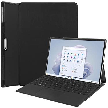 Imagem de Capa inteligente para Microsoft Surface Pro de 13 polegadas 11ª edição/Surface Pro 10/Pro 9 5G, capa rígida Ratesell para visualização de vários ângulos, capa fina compatível com teclado preto