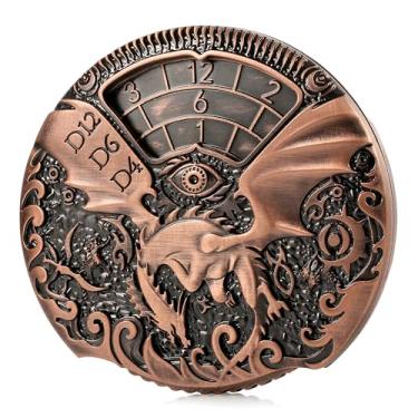 Imagem de DND Spinner Dice DNDND 7-in-1 Fidget Spinner Metal D&D Dice Set with Gorgeous Gift Box for Dungeons and Dragon and Tabletop Game (Copper)