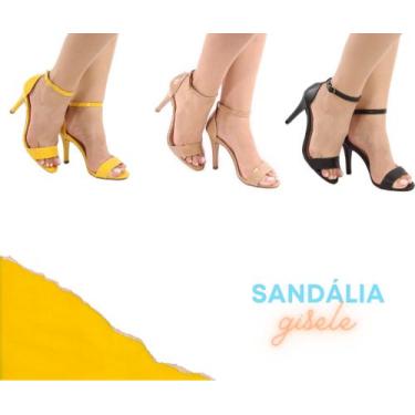 Imagem de Sandálias variadas salto alto fino delicadas - HG, Amarelo, 36