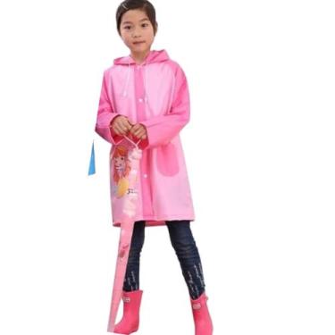 Imagem de Capa De Chuva Infantil Reforçada Com Capuz Impermeável Menino ou Menin