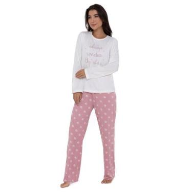 Imagem de Pijama Feminino Longo Pellin 210110 Poás, Branco, G