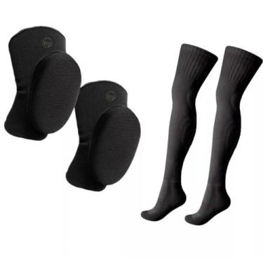 Imagem de Kit Joelheira E Meião Vôlei Futsal Handebol Infantil - WK SPORTLINE, P