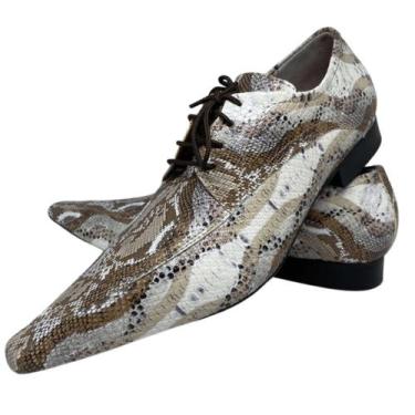 Imagem de Sapato Masculino Italiano Em Couro Social Executivo Cobra Ref: 571 - A