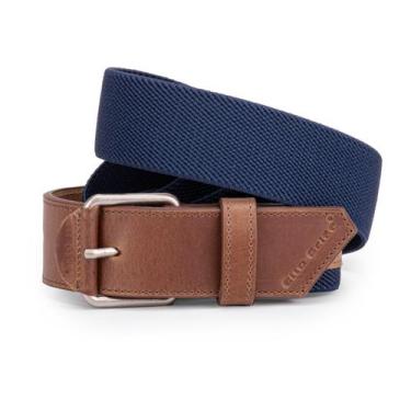 Imagem de Cinto Masculino Couro Legítimo Elástico Esportivo Plus Size - ELLO GRI
