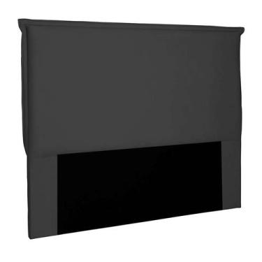 Imagem de Cabeceira Casal Veneza Suede Preta - Spezzia Decor