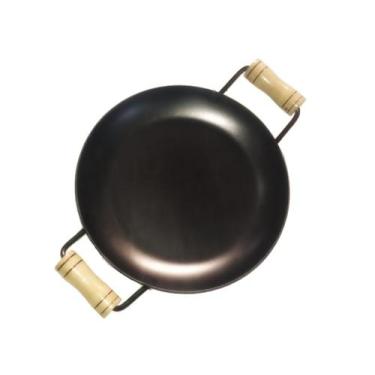 Imagem de Chapa Disco Arado Chapa de Aço Alça Madeira 33cm - Mard Metais