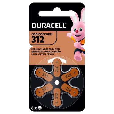 Imagem de Pilha Auditiva Tamanho 312 Cartela Com 6 Unidades - Duracell